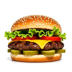 Delicious Cheeseburger with Fresh Ingredients