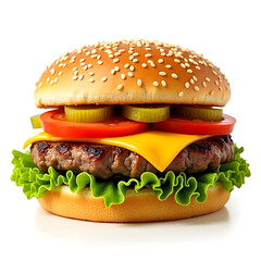 Delicious Cheeseburger with Fresh Ingredients