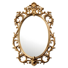vintage mirror frame metal border icon
