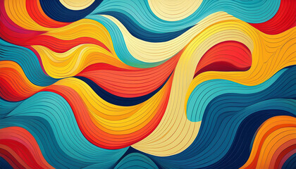abstract colorful background with waves