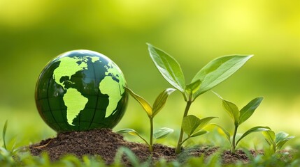 Green Earth, Growing Future: A Symbol of Sustainability and Environmental Conservation
