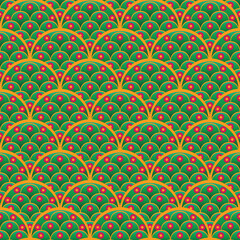 Elegant Oriental Vector Seamless Pattern Digital Paper – Intricate Floral and Geometric Design, Traditional Asian-Inspired Background, Luxury Textile, Wallpaper, Scrapbooking, Fabric Print, Decorative