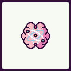 Intricate brain icon signifying cognitive function and knowledge representation