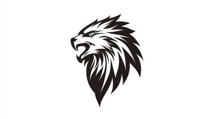 Fototapeta premium Graphic stylized animal head profile, logo potential