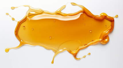 splashes of honey, on a white background