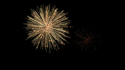  Golden Firework Burst in the Night Sky – Spectacular Celebration Display.