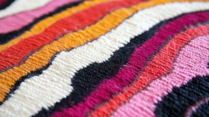 Tie dye woolen textile. Vibrant tie dye fur texture with colorful swirls for fashion design.