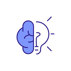 Light Bulb Icon for Ideas, Inspiration, and Mental Enlightenment Concepts
