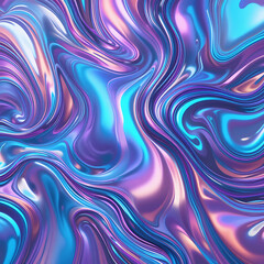 Fototapeta premium Blurred abstract Modern pastel colored holographic background in 80s style. Crumpled iridescent foil real texture. Synthwave. Vaporwave style. Retrowave, retro futurism, webpunk