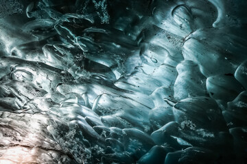 Exploring the majestic ice cave in vatnajokull glacier, iceland