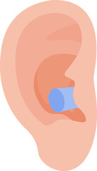 Earplugs protect icon vector flat