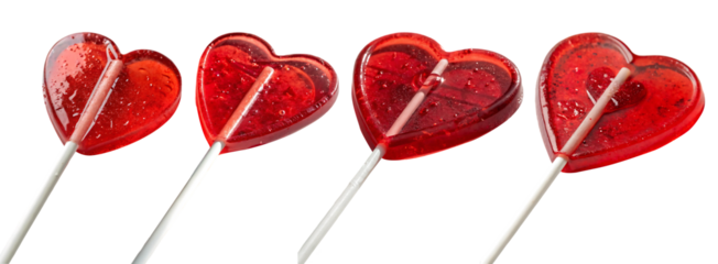 Red heart shaped candy