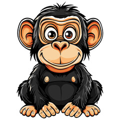 Fototapeta premium monkey cartoon vector illustration 