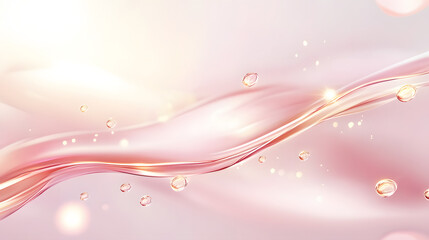 Abstract pink and red background with stars, waves, and glowing patterns in a vibrant, futuristic design