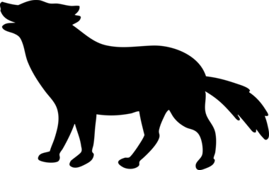 silhouette wolf