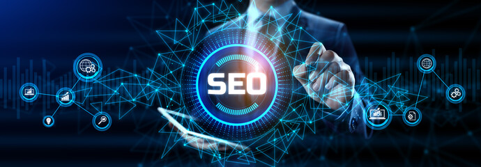 SEO Search engine optimisation digital internet marketing concept.