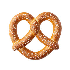 Golden-brown pretzel with coarse salt, a tasty treat. Warm, inviting, and ready to be enjoyed.  A classic snack for any occasion.