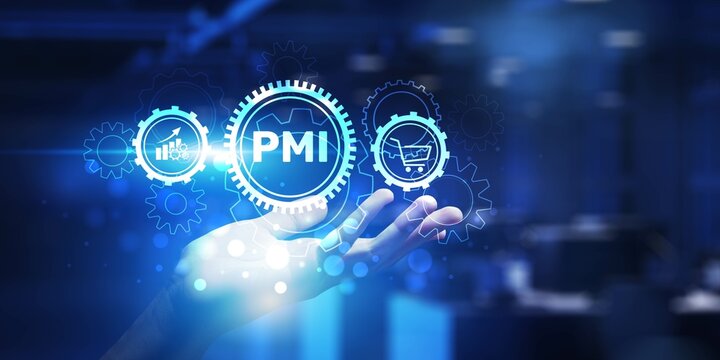 Purchasing Managers Index and Business Performance Tracking Technology Concept Illustrated with PMI Gears.