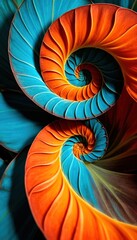Vibrant swirls of color capture the mesmerizing dance of nature's patterns in a spiral symphony of artistry