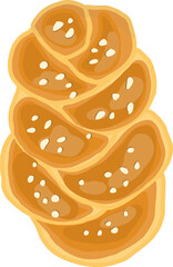 Challah Bread Illustration