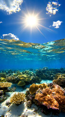 Fototapeta premium underwater paradise with coral canyons