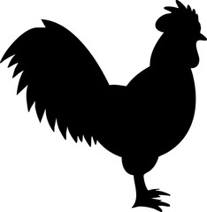 silhouette rooster
