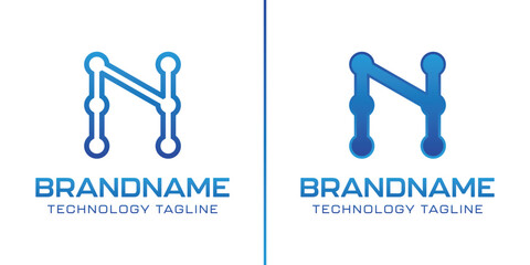 Letter N Technology Logo, symbolize progress, innovation, and digital excellence
