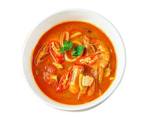 South Asian cuisine. Malaysian dish/masakan Malaysia.
Tom Yum soup/Tom Yum Seafood, Sup Tom Yum. PNG image image 