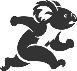 Koala running on two legs animal vector