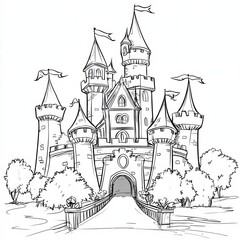 Castle Coloring Page