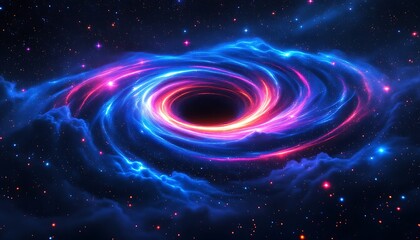 Stunning Black Hole Galaxy Space Art Print