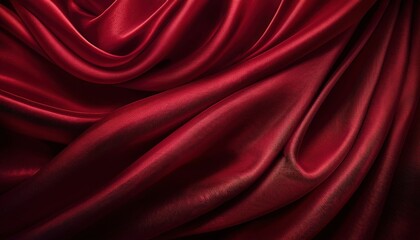 Fototapeta premium Crimson allure: the passion of flowing silk