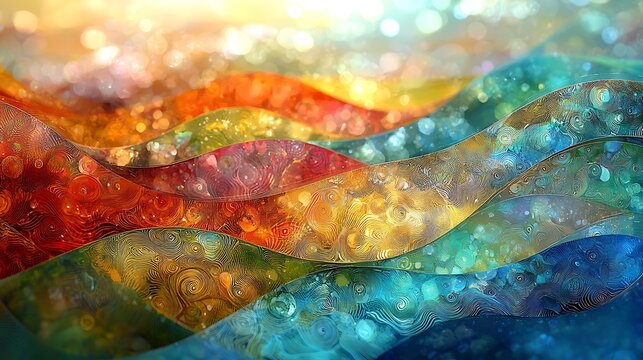 Abstract Colorful Wave Background Texture