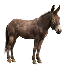 Obraz premium Majestic Mule: A robust mule stands with an air of gentle strength, its coat a rich blend of browns, suggesting a life of both work and dignity.