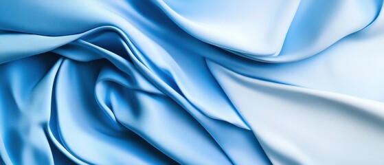 Obraz premium A blue fabric with a white stripe