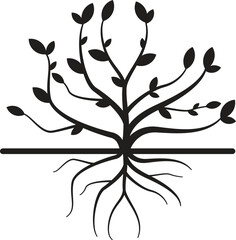 Obraz premium Minimalist blue and green combination tree logo, futuristic touch geometric elements, suitable for brands that focus on green technology, or the environment. Available in high quality vector format.