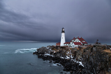 Sunset in Portland Lighthouse, Maine