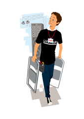 ライブスタッフの男性