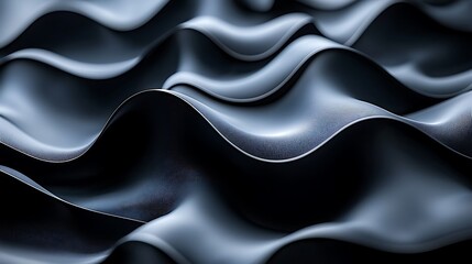 Obraz premium Abstract Dark Gray Flowing Waves Background Texture