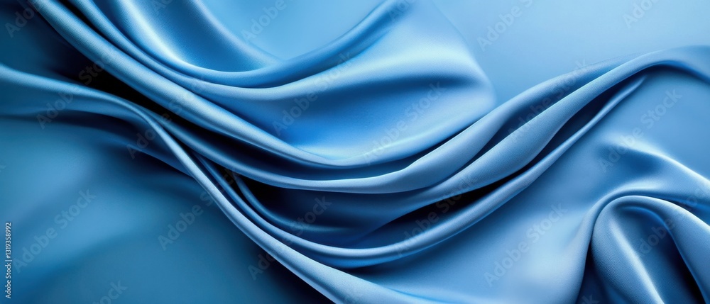 Aufkleber a blue fabric with a wave pattern