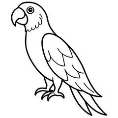 Minimalist Macaw Vector Art