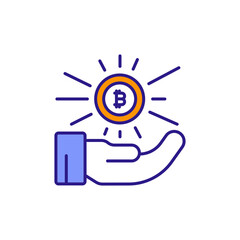 Cryptocurrency Icon for Digital Assets, Blockchain Technology, and Decentralized Finance.