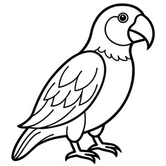Minimalistic Parrot Vector Design