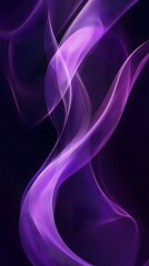 Naklejka premium Abstract Purple Smoke Swirls: Intricate, swirling patterns of vibrant purple smoke gracefully dance against a dark background, creating an atmosphere of mystery and artistic elegance.