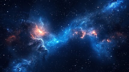 Obraz premium Stunning Deep Space Image with Nebulae and Stars in Dark Background