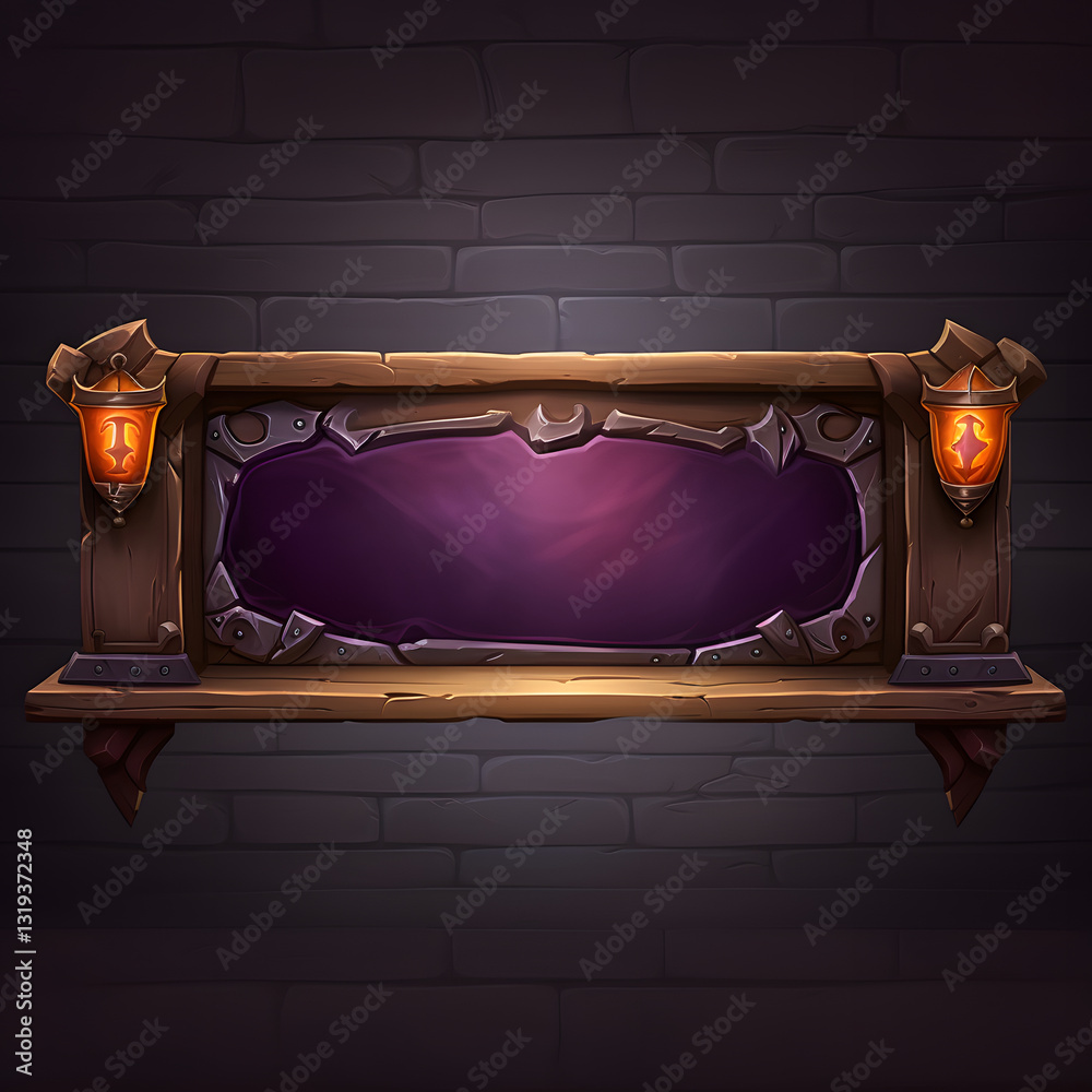 Wall mural digital technology game stone game level bar and progress bar icon