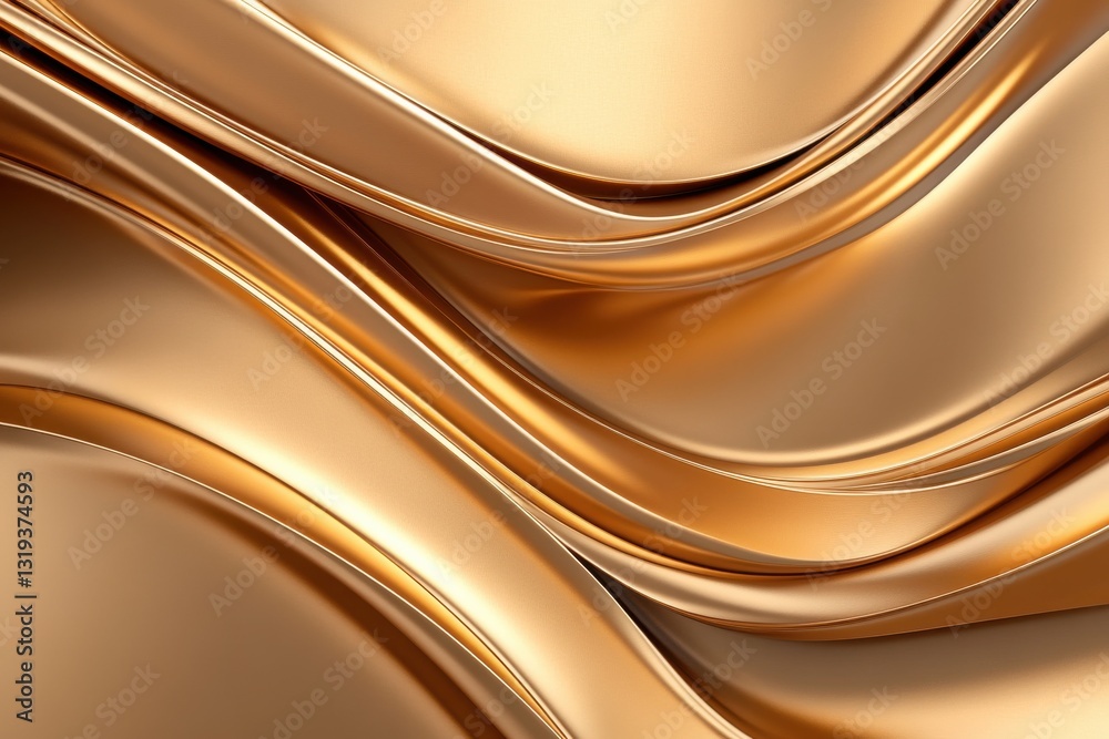 Aufkleber a gold fabric with a wave pattern