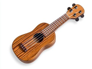 A lovely wooden toy ukulele crafted for children to engage in musical play and creativity on a bright white background