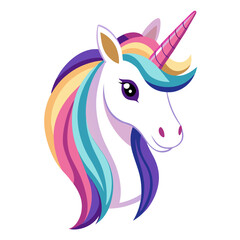 unicorn head vector 