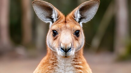 Obraz premium stunning close-up of a kangaroo with expressive eyes in nature